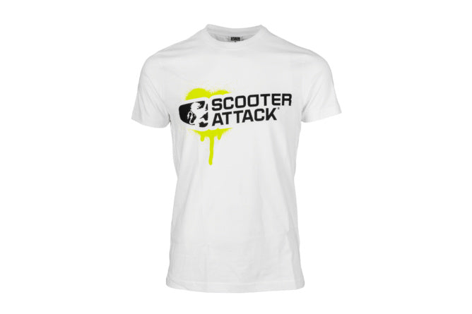 L-SA09004/M Scooter-Attack T-shirt white / green M