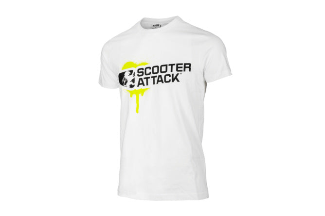 L-SA09004/L Scooter-Attack T-shirt white / green L