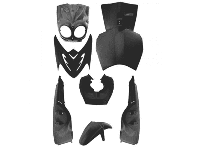 77366501 black fairing kit 7 pcs. stunt