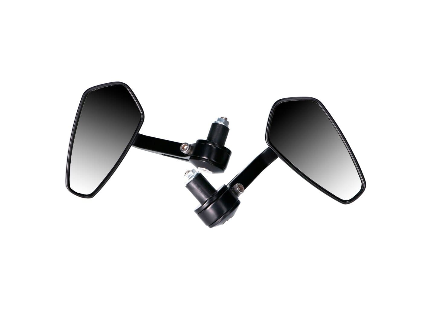 STR-253.14/BK Set specchietti per manubrio alluminio nero, COD: STR-253.14/BK
