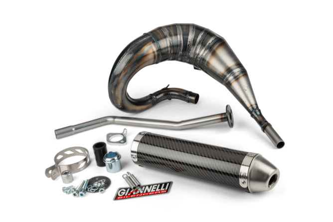 GIA34078HF/CA Scarico con silenziatore Giannelli Enduro carbon Derbi Senda X-Treme - Billaricambi SRLS