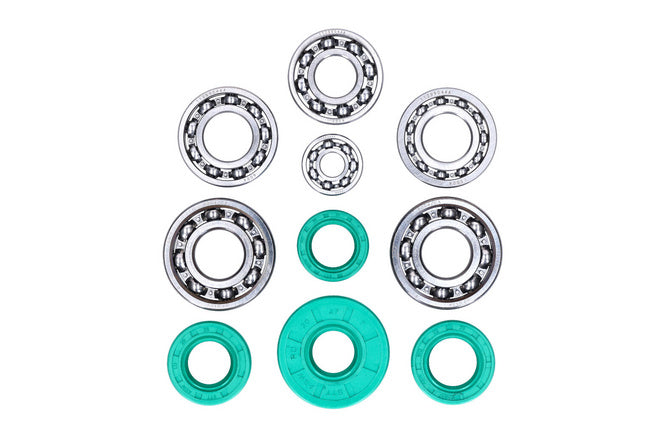 STT54280 C3 metal cage bearing set with FKM oil seal Schmitt Evolution with direction of rotation Simson M500