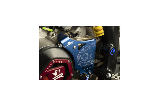 KR800F Protezione pignone con stop bielletta frizione blu