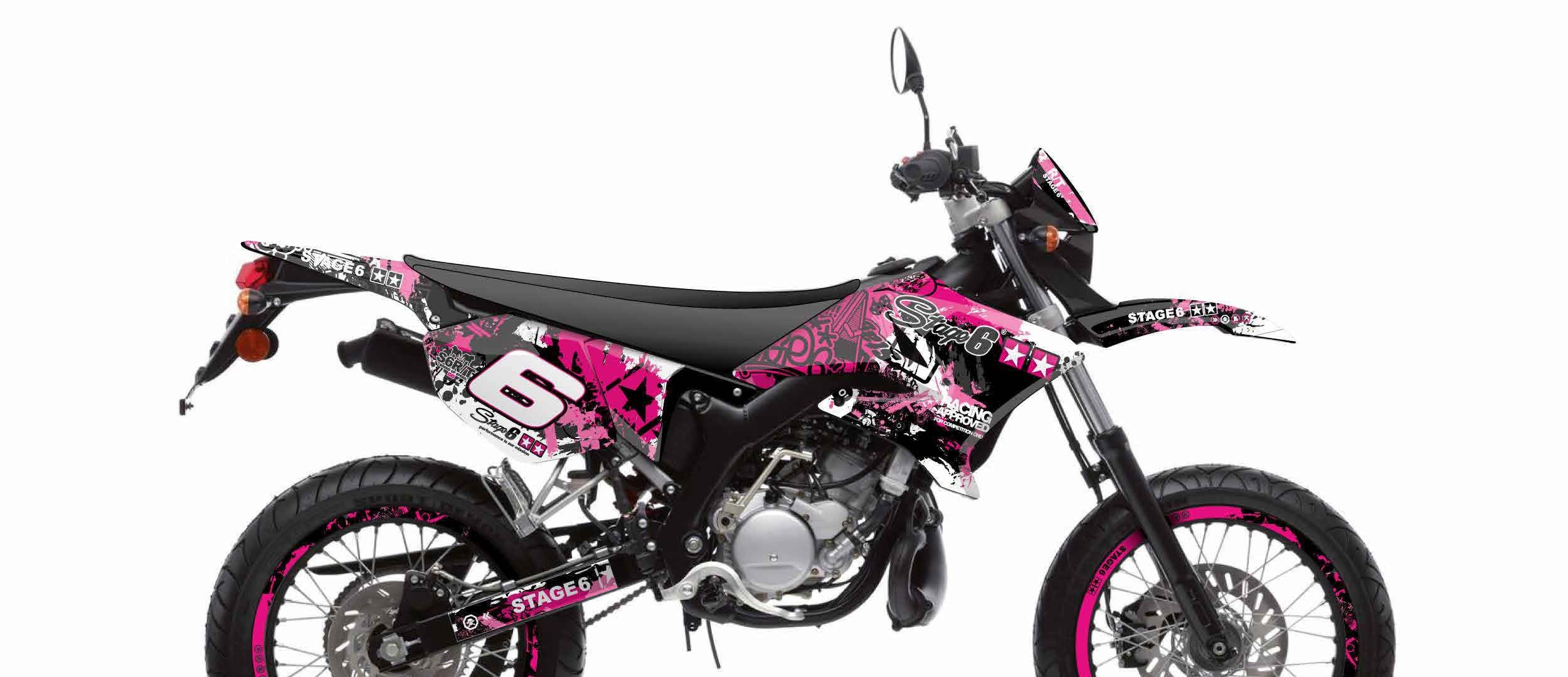 S6-058801/PK Kit deco Stage6 pink - black Yamaha DT50 / MBK X-Limit