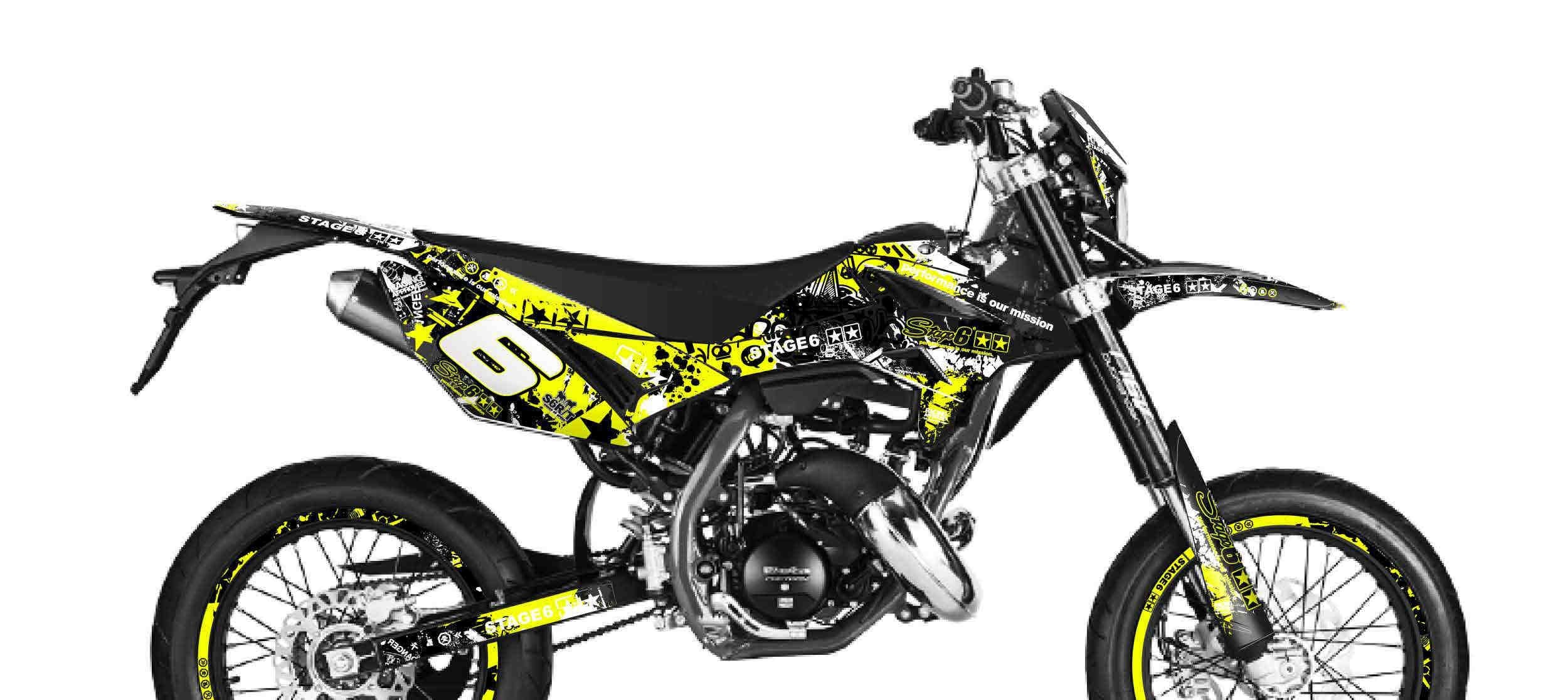 S6-058803/YE Kit deco Stage6 yellow - black Beta RR