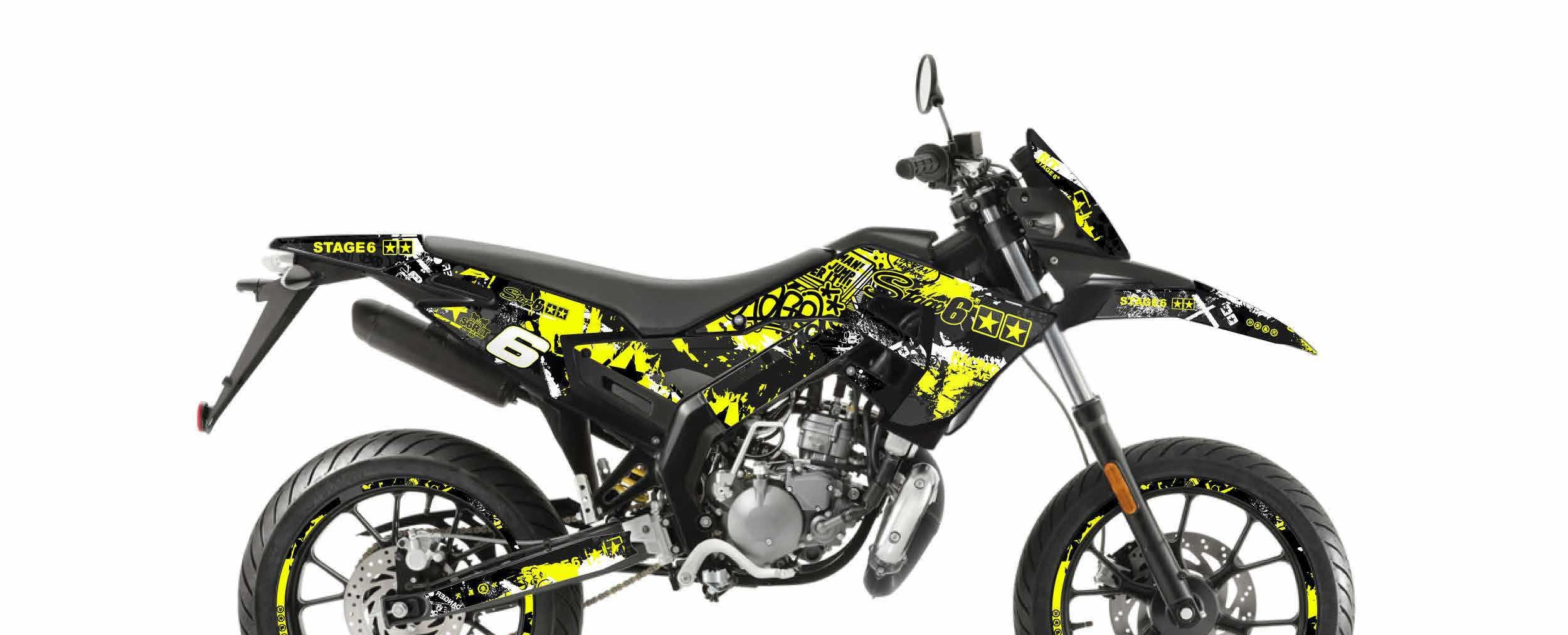 S6-059201/YE Kit deco Stage6 giallo - nero Derbi X-Treme Euro 4, COD: S6-059201/YE
