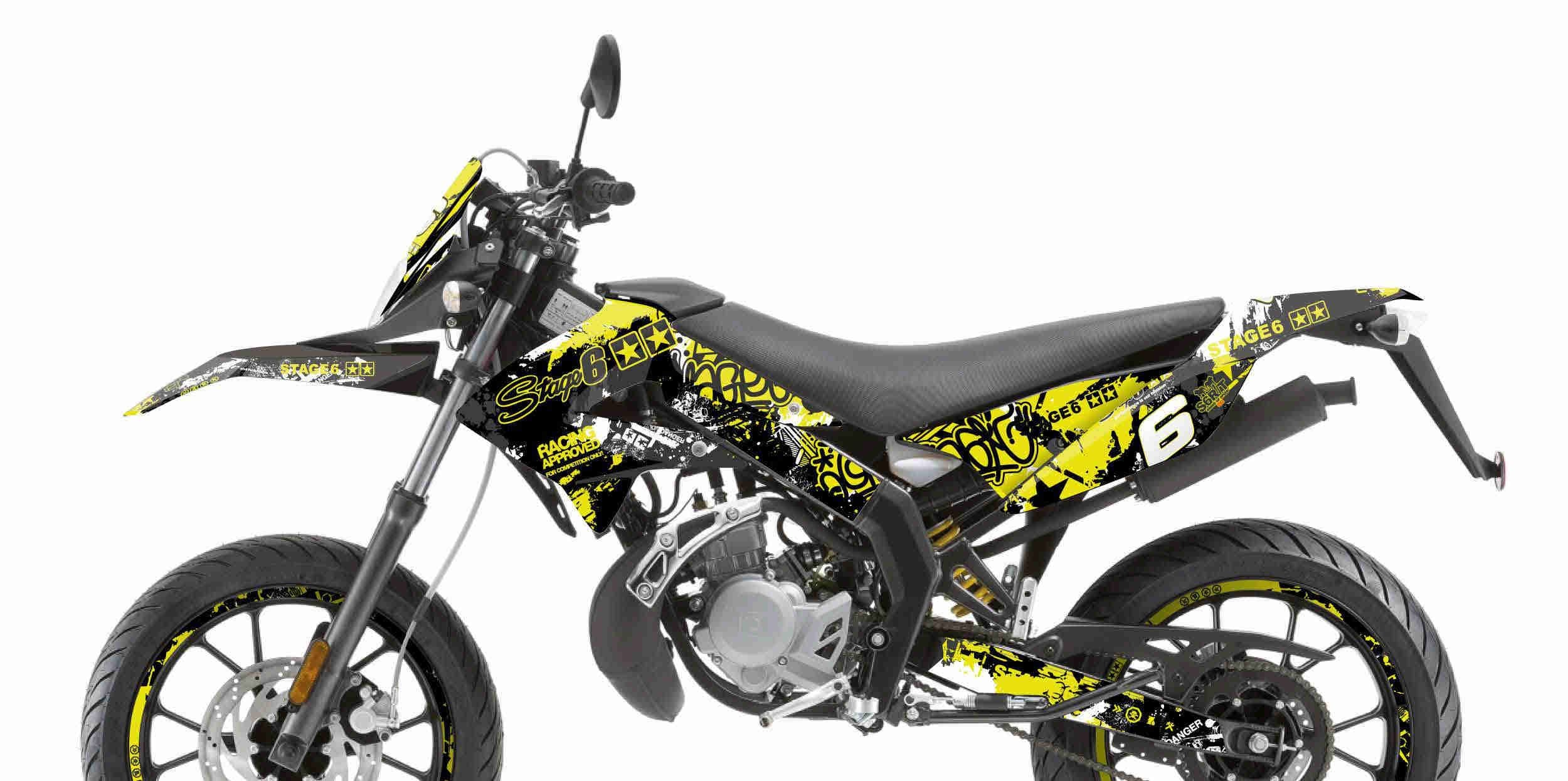 S6-059202/YE Kit deco Stage6 yellow - black Derbi X-Treme / X-Race
