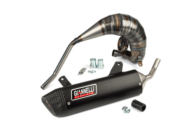 GIA34094HF/BK Scarico silenziatore Giannelli Enduro nero Vent Derapage E5