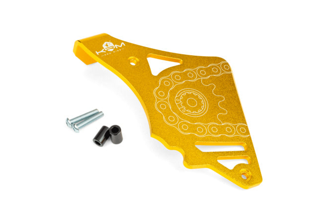KR801F Sprocket guard with gold clutch link stop