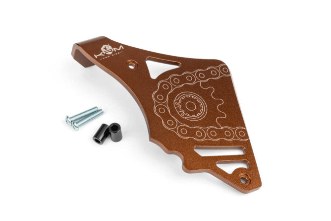 KR807F Sprocket guard with bronze clutch rod stop