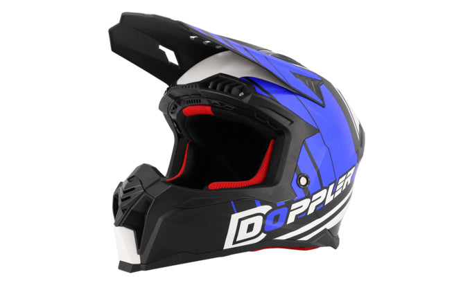 CGN529869 Casco cross Doppler Nero / Bianco / Blu L - Billaricambi SRLS