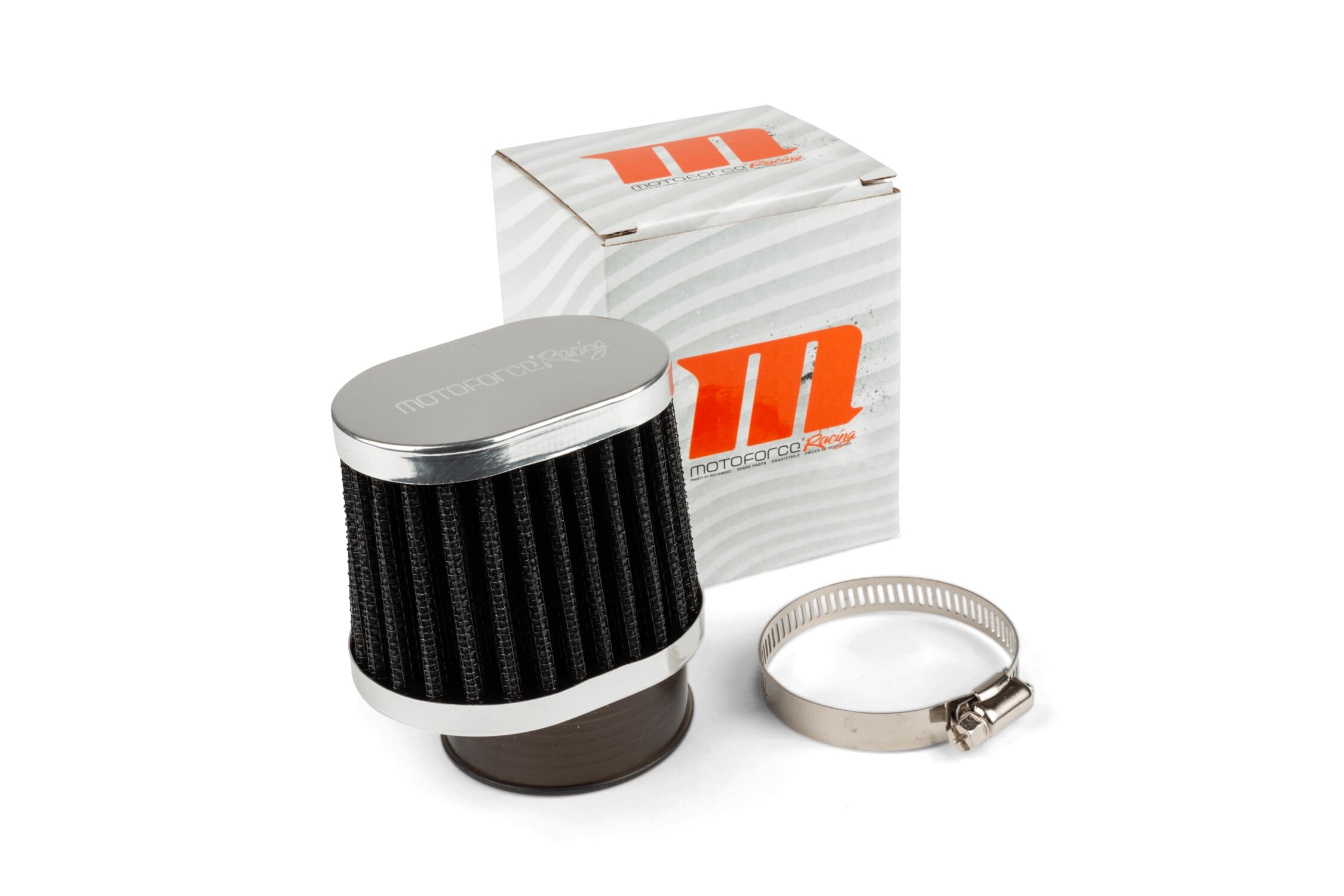 MF18.00114 Filtro aria sfalsato Motoforce Racing tipo BMC nero / alluminio, COD: MF18.00114