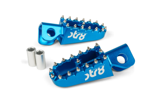 STR-220.20/BL Poggiapiedi Derbi STR8 CNC Blu (Set)