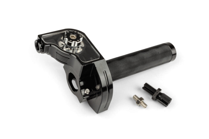 MF45.00016/BK Comando gas rapido MotoForce Racing CNC alluminio Nero