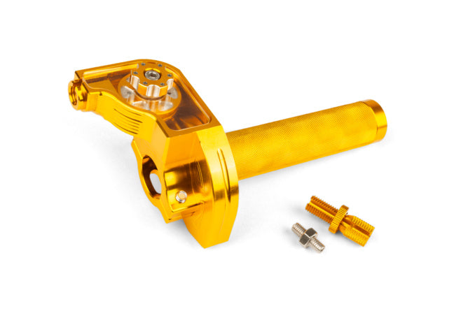 MF45.00016/GO Comando gas rapido MotoForce Racing CNC alluminio dorato