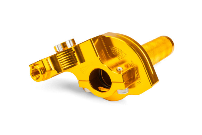 MF45.00016/GO Comando gas rapido MotoForce Racing CNC alluminio dorato