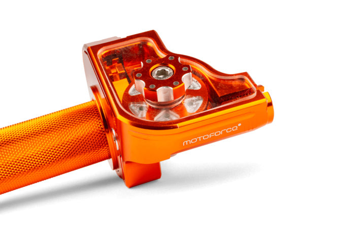 MF45.00016/OR Comando gas rapido MotoForce Racing CNC alluminio Arancione