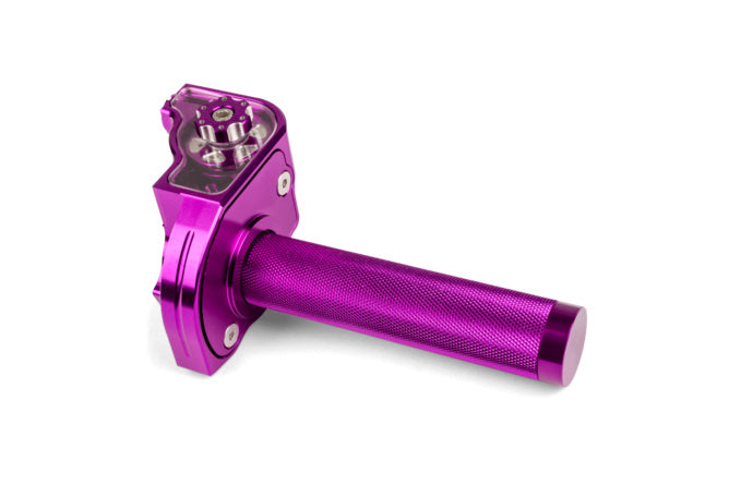 MF45.00016/PU Comando gas rapido CNC alluminio MotoForce Racing Viola