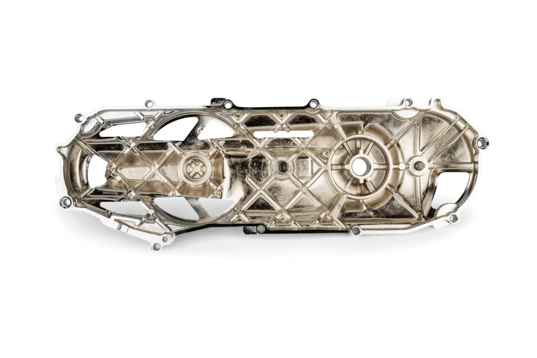 A289047 Variator Cover Chrome Ventilated Crankcase Cover, MBK Booster/Stunt