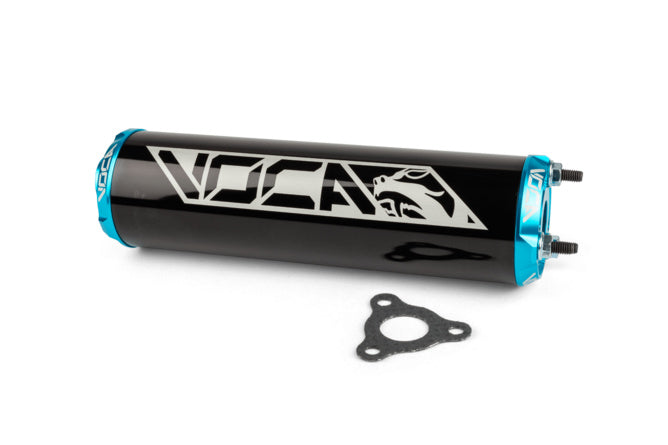 VCR-RD30400/BKCY Silenziatore Voca Alu CNC nero / turchese