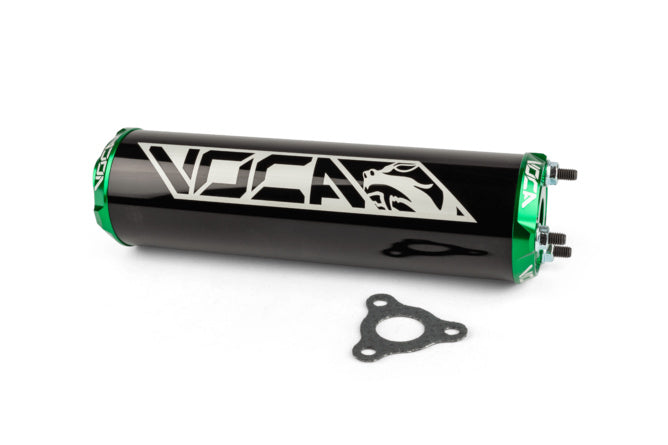 VCR-RD30400/BKGR Silenziatore Voca Alu CNC nero / verde