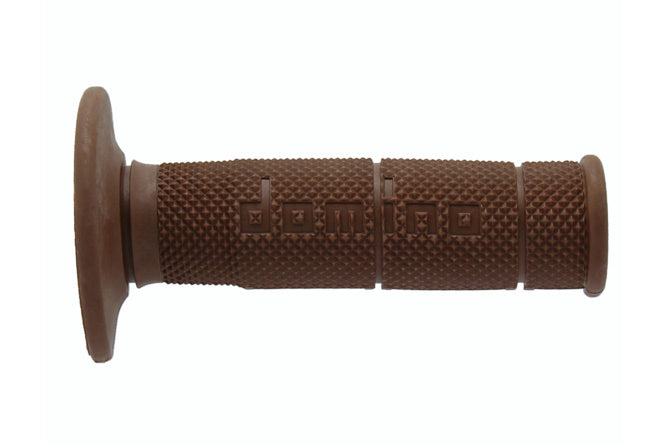 DOM1150.82.64.06-0 Domino 1150 off-road half waffle grips, brown (closed)