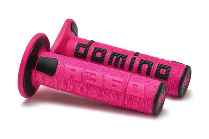 DOMA36041C4340A7-0 Manopole Off Road Domino A360 Rosa / Nero (chiuse)