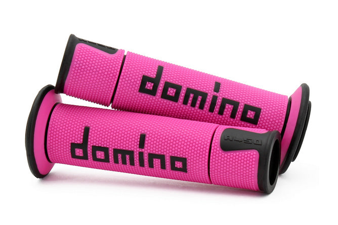 DOMA45041C4043B7-0 Manopole Domino A450 On-Road Racing rosa / nero (aperte)