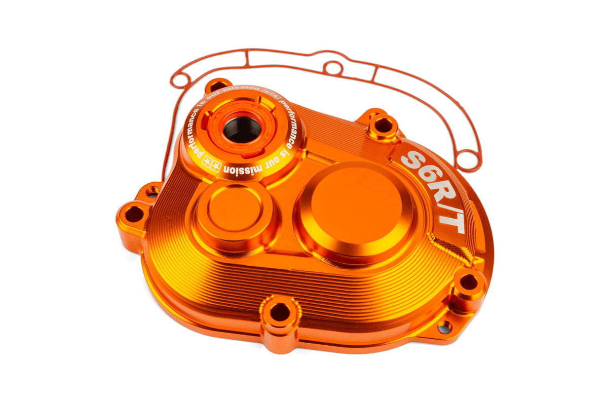 S6-2214002/PACK1 Carter ingranaggi Stage6 R/T MK2 Piaggio con viti titanio arancione