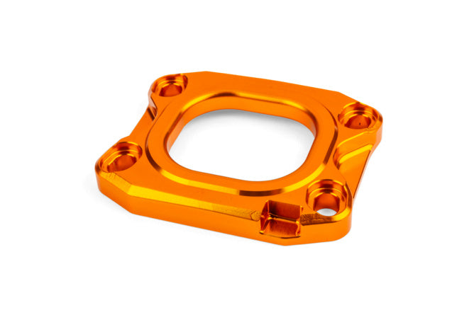 S6-3318831/OR Piastra collettore aspirazione Stage6 360° d.40mm AM6 / Derbi arancione