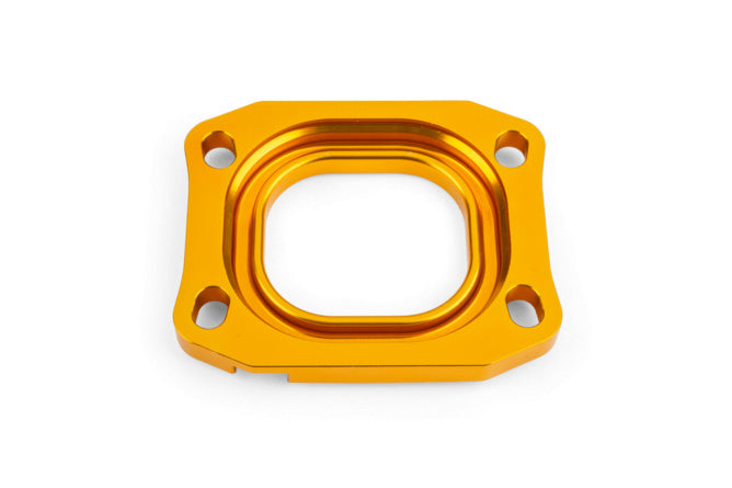 S6-3318831/YE Piastra collettore aspirazione Stage6 360° d.40mm AM6 / Derbi dorato