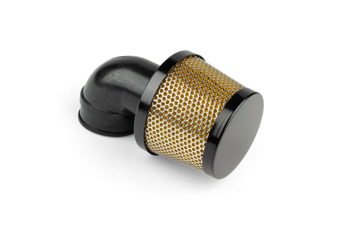 STR-335.14/BK Conical air filter with grille D.28 - 35mm straight black