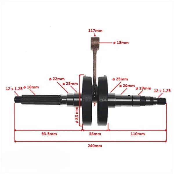 SP-41021 Albero motore qualità originale Minarelli 100 2T