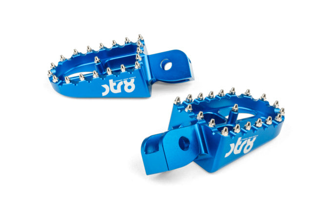 STR-220.24/BL Poggiapiedi STR8 MX Evo Beta RR 50 CNC Blu x2