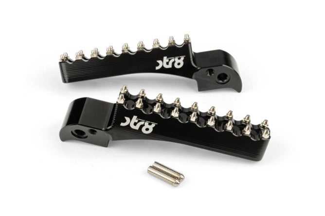 STR-220.25/BK Poggiapiedi Passagero STR8 MX Evo Beta RR 50 -2021 CNC Nero x2