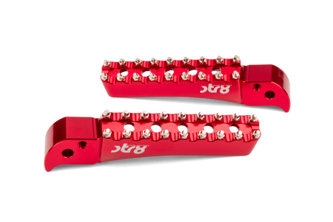 STR-220.25/RE Poggiapiedi Passagero STR8 MX Evo Beta RR 50 -2021 CNC Rosso x2