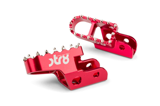 STR-220.26/RE Poggiapiedi STR8 MX Evo Sherco 50 CNC Rosso x2