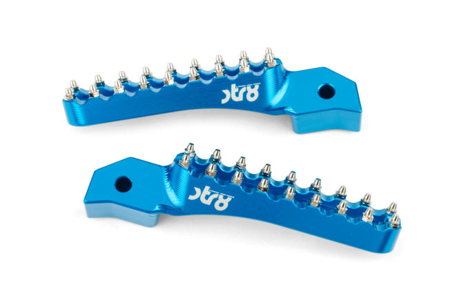 STR-220.27/BL Poggiapiedi Passagero STR8 MX Evo Sherco 50 CNC Blu x2