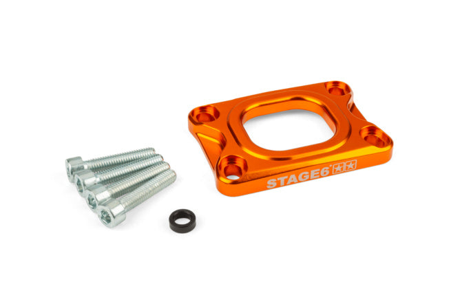 S6-3318830/OR Piastra collettore aspirazione Stage6 360° AM6 / Derbi arancione