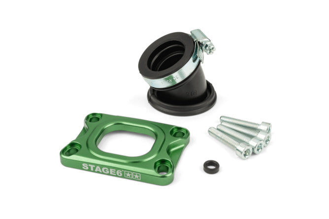 S6-3318834/GR Stage6 360° AM6 / Derbi Green Intake Manifold for Mikuni TM24