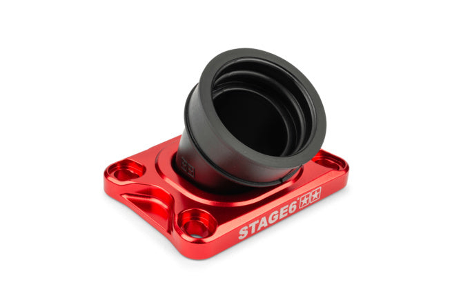 S6-3318835/RE Stage6 360° intake manifold AM6 / Derbi red for PWK 19 - 28mm