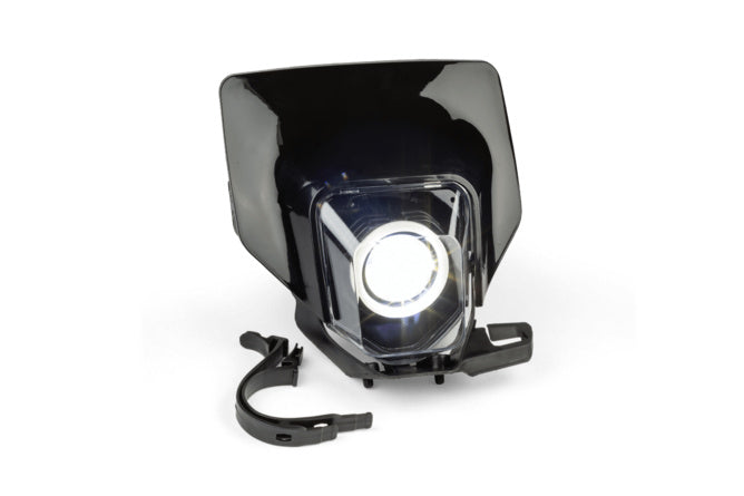 STR-599.28/BK Mascherina faro LED con anello RGB tipo Husqvarna nero