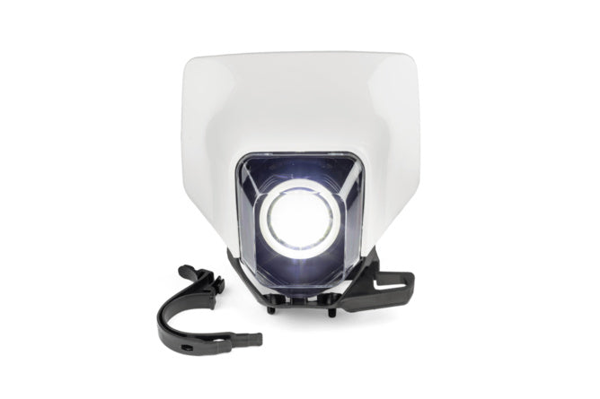 STR-599.28/WH Mascherina faro LED con anello RGB tipo Husqvarna bianco