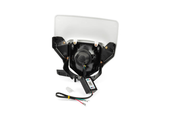 STR-599.28/WH Mascherina faro LED con anello RGB tipo Husqvarna bianco