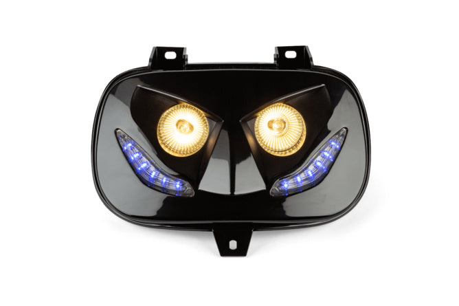 STR-612.04/BK Mascherina doppiofaro R8 Yamaha BWs fino 2004 nero