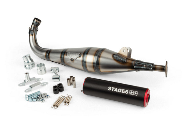 S6-9117402/RE Stage6 StreetRace Exhaust Peugeot 103 SPX Red / Black