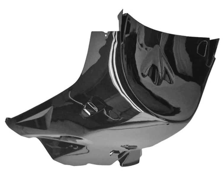 366733a black metallic footboard - aerox/nitro