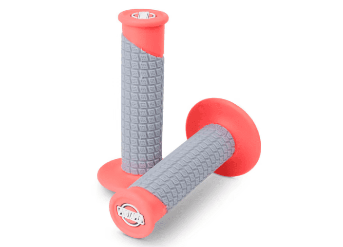 021676 clamp on pillow top grips for offroad red/grey