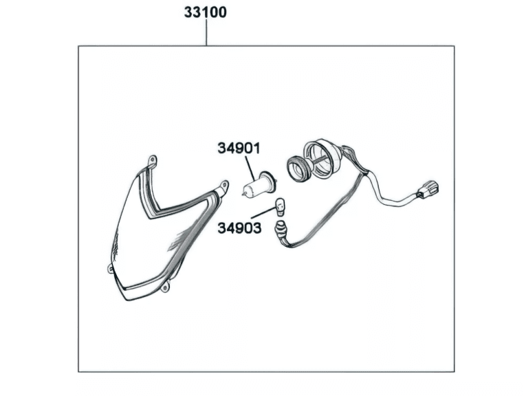 33100-LDC8-E10 Faro - ricambio originale Kymco Agility 50cc 10 pollici, COD: 33100-LDC8-E10
