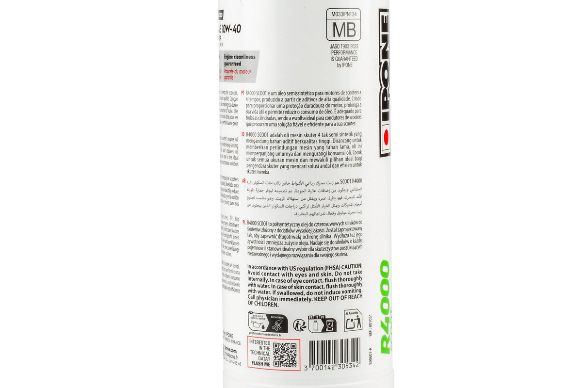 IP-801051 Ipone R4000 Scoot 10W-40 4T Oil 1L